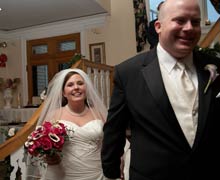 David and his wife on their wedding day